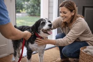 Menhelyi kutya érkezése