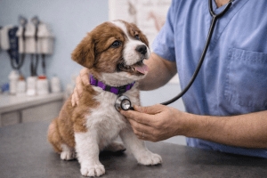 Kölyökkutya orvosi ellenőrzés